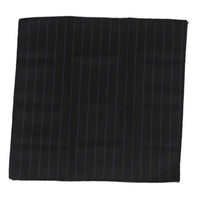 Conjunto de gravata e lenço de bolso masculino - Listras pretas STZ42, tamanho único