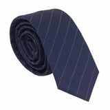 Conjunto de gravata e lenço masculino - Listras azul-marinho STZ41, tamanho único