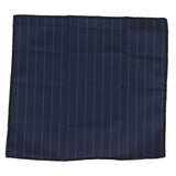 Conjunto de gravata e lenço masculino - Listras azul-marinho STZ41, tamanho único