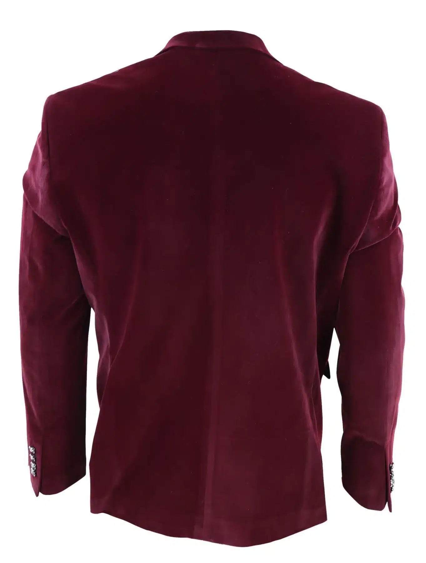 Blazer masculino de veludo com 2 botões, corte elegante e casual, ideal para jantares formais e ocasiões especiais - Vinho