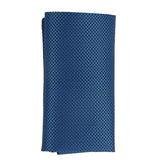 Conjunto de gravata e lenço de bolso masculino formal, cor sólida - Azul