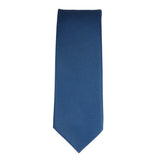 Conjunto de gravata e lenço de bolso masculino formal, cor sólida - Azul