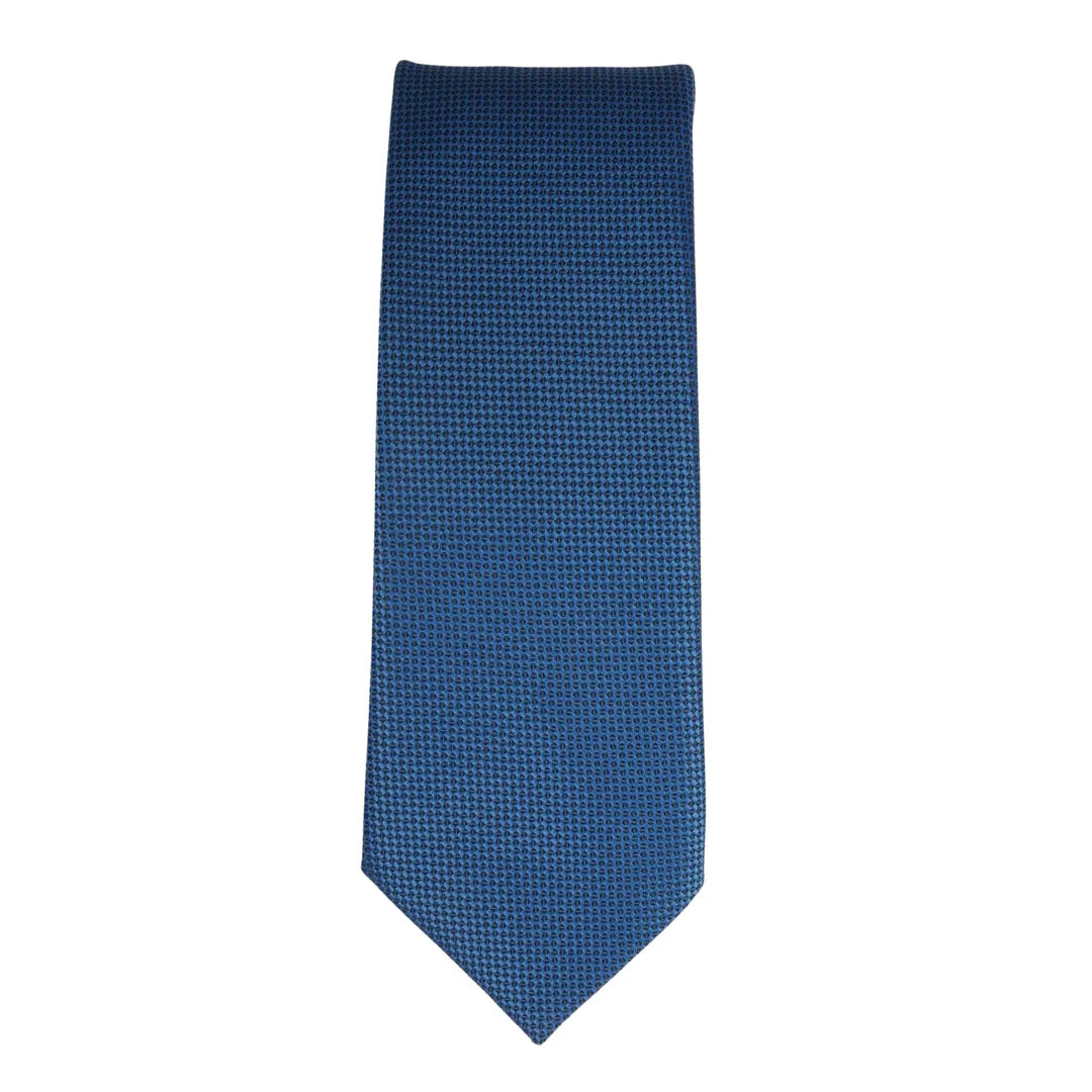 Conjunto de gravata e lenço de bolso masculino formal, cor sólida - Azul