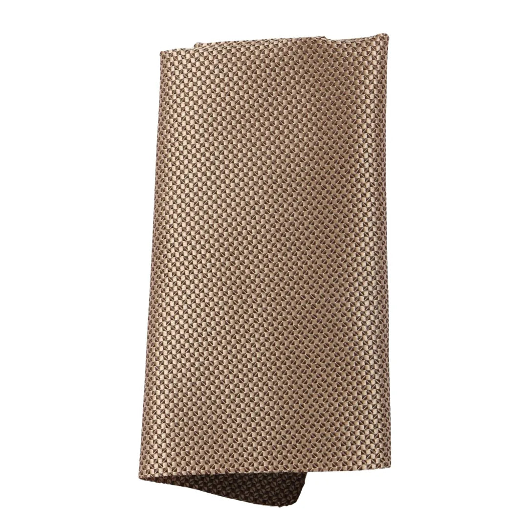 Conjunto de gravata e lenço de bolso masculino formal, cor bronze.