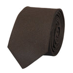 Conjunto de gravata e lenço de bolso masculino formal, cor marrom.