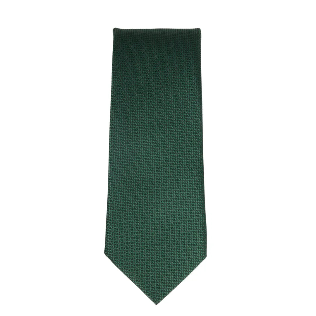 Conjunto de gravata e lenço de bolso masculino formal, cor verde.