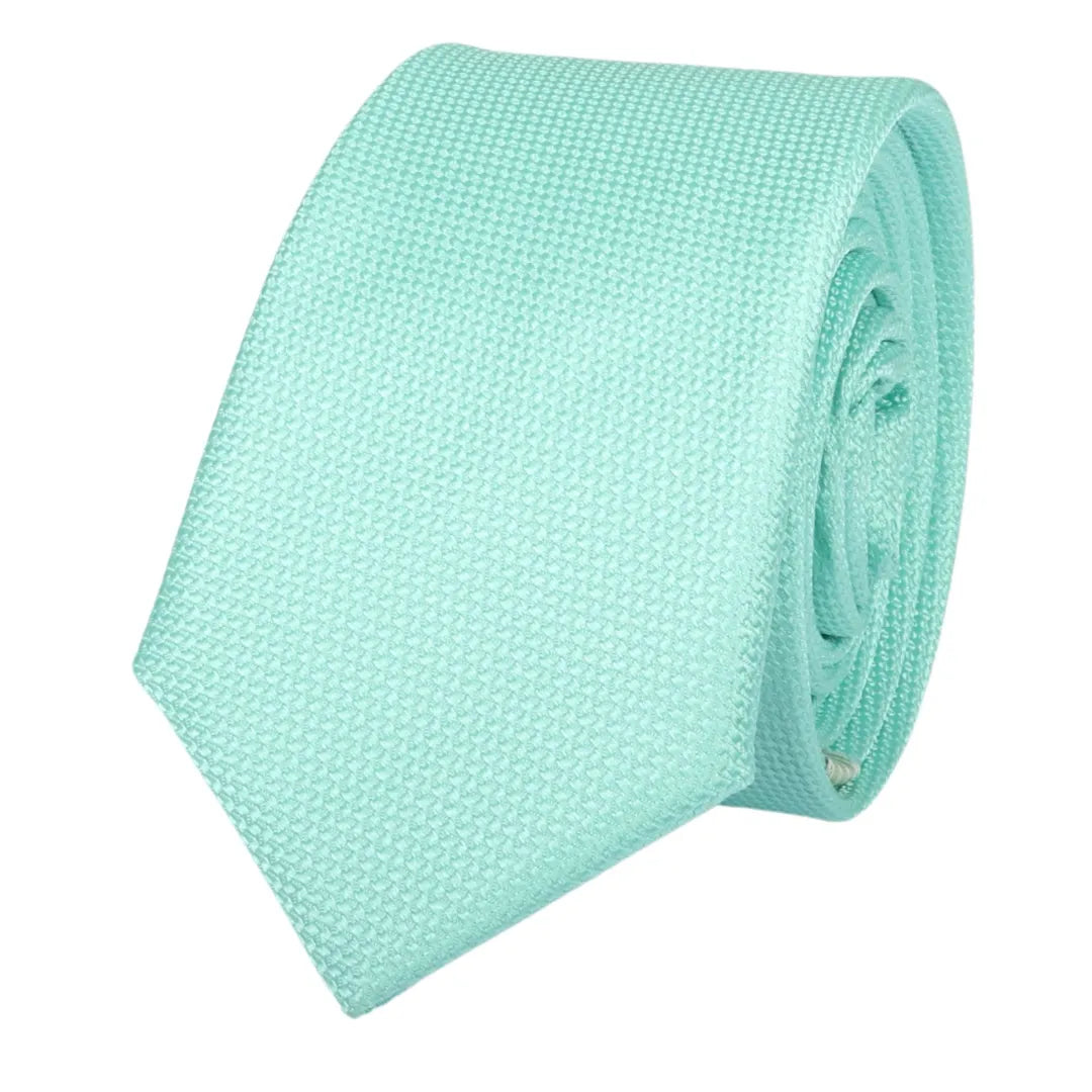 Conjunto de gravata e lenço de bolso masculino formal, cor menta.