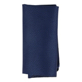 Conjunto de gravata e lenço de bolso masculino formal liso - Azul Marinho