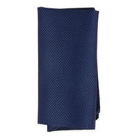 Conjunto de gravata e lenço de bolso masculino formal liso - Azul Marinho