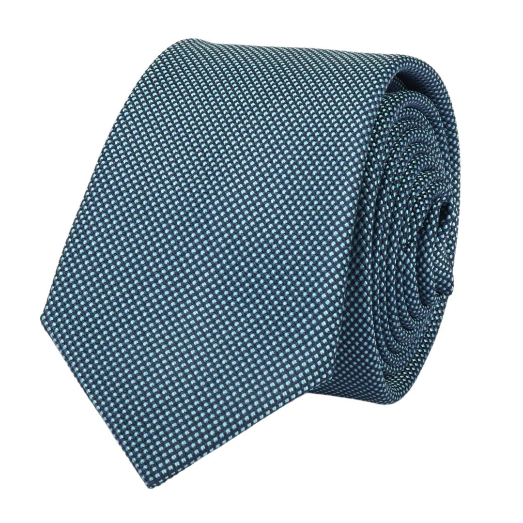 Conjunto de gravata e lenço de bolso masculino formal, cor turquesa.