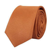 Conjunto de gravata e lenço de bolso masculino formal, cor ferrugem.