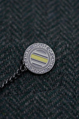 Thomas - Blazer masculino clássico em tweed espinha de peixe verde-oliva