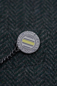 Thomas - Blazer masculino clássico em tweed espinha de peixe verde-oliva