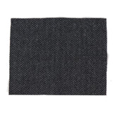 Gravata e lenço de bolso masculinos em tweed cor carvão, estilo clássico britânico, em lã espinha de peixe.