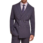 Tóquio - Blazer masculino azul-marinho de abotoamento duplo