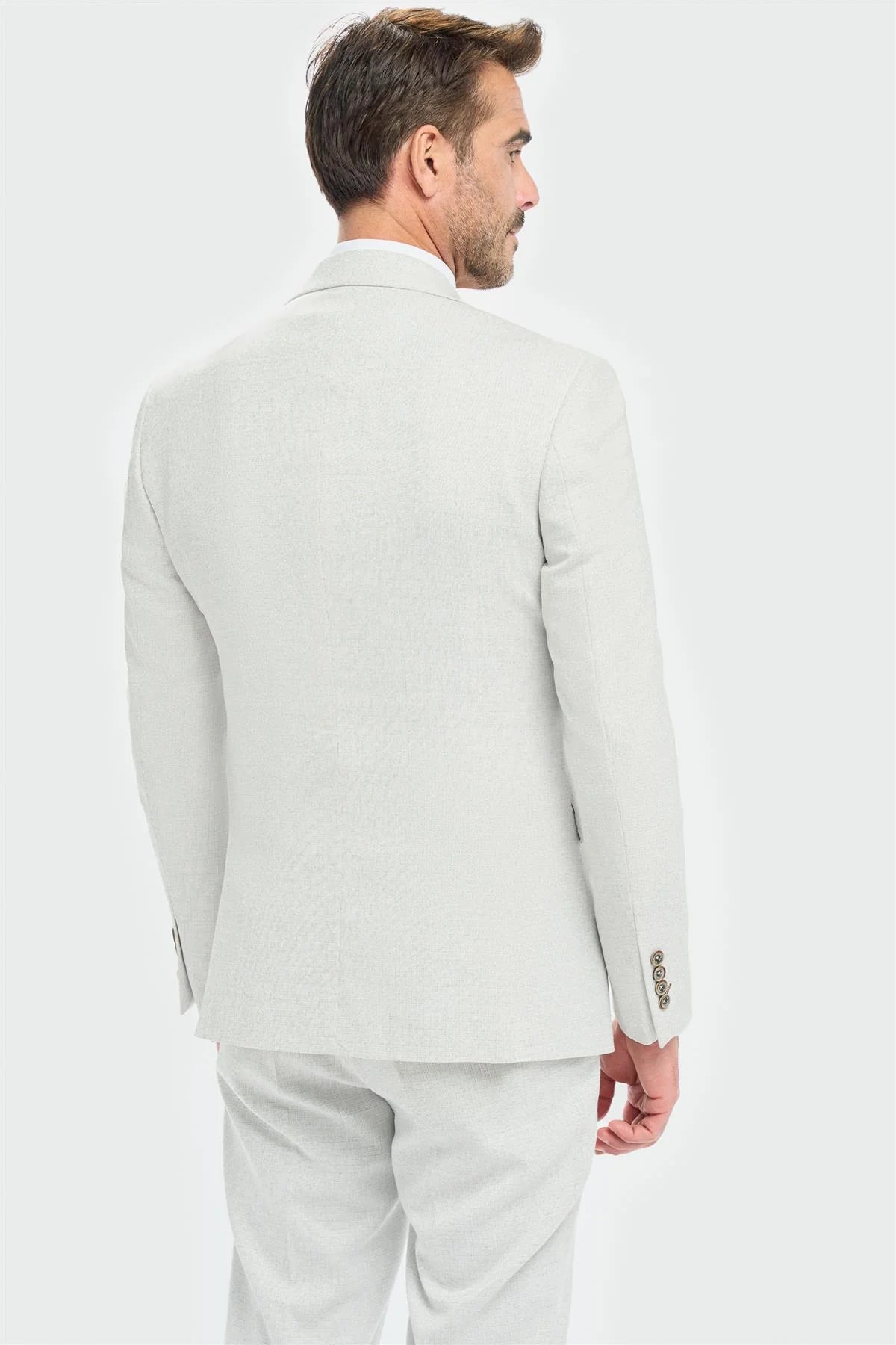 Tropez - Blazer masculino cinza de corte ajustado