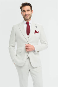 Tropez - Blazer masculino cinza de corte ajustado