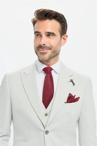 Tropez - Blazer masculino cinza de corte ajustado