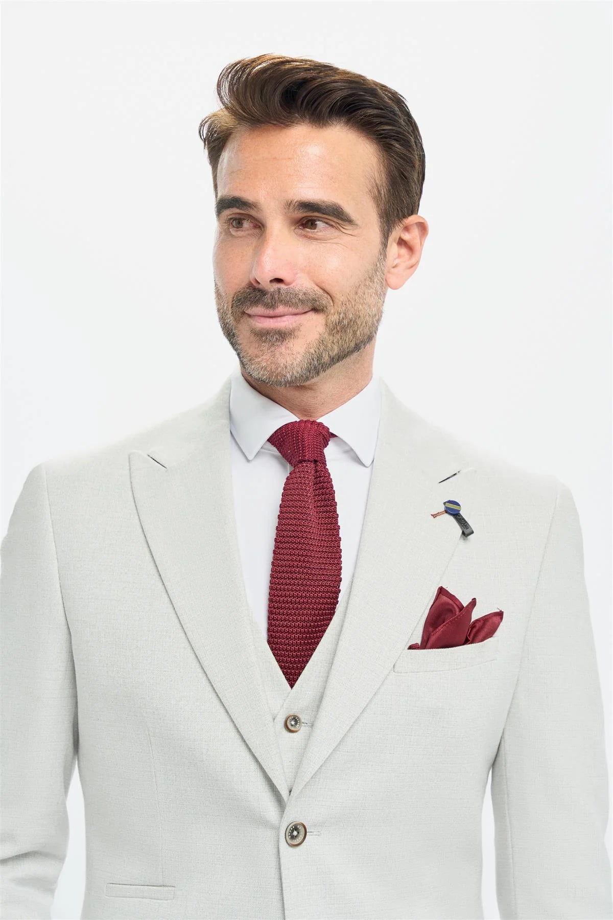Tropez - Blazer masculino cinza de corte ajustado