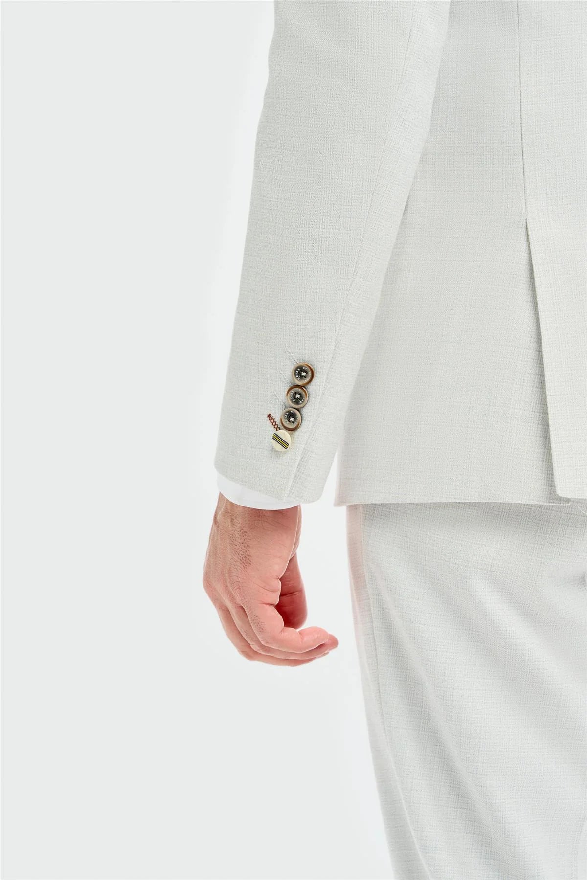 Tropez - Blazer masculino cinza de corte ajustado