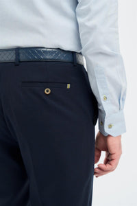 Tropez - Calças sociais masculinas azul-marinho