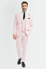Tropez - Blazer masculino rosa de corte ajustado