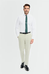 Tropez - Calças sociais masculinas verde-sálvia