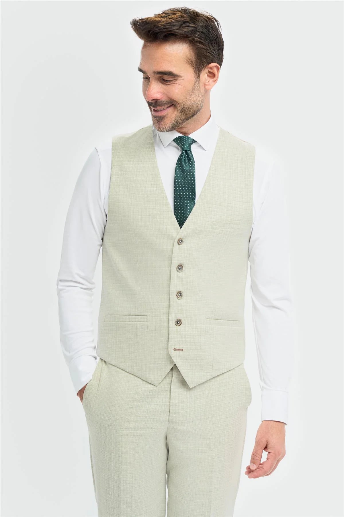 Tropez - Colete masculino verde-sálvia