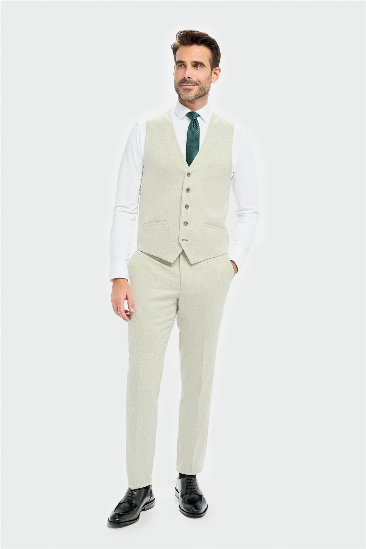 Tropez - Colete masculino verde-sálvia