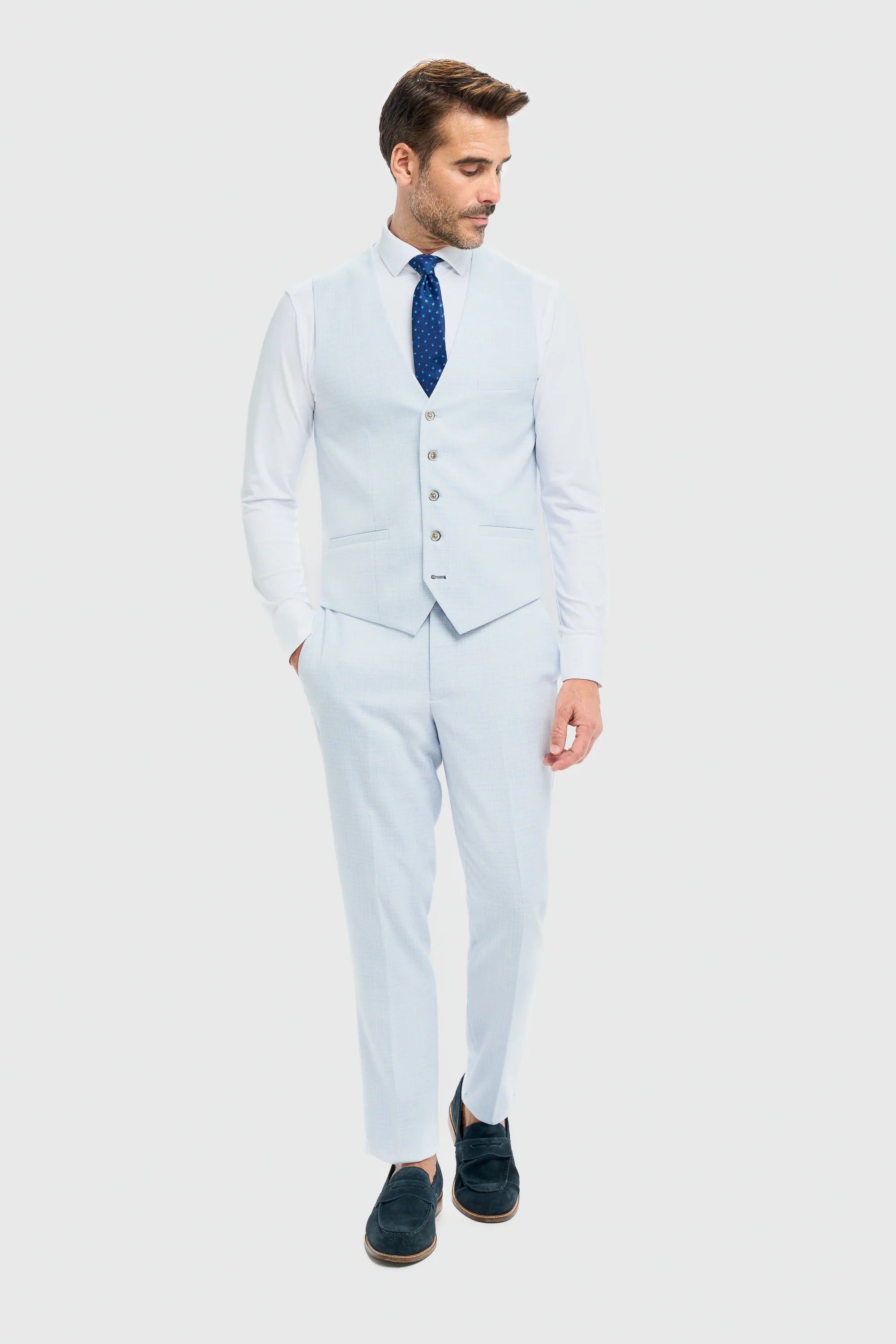 Tropez - Colete masculino azul celeste