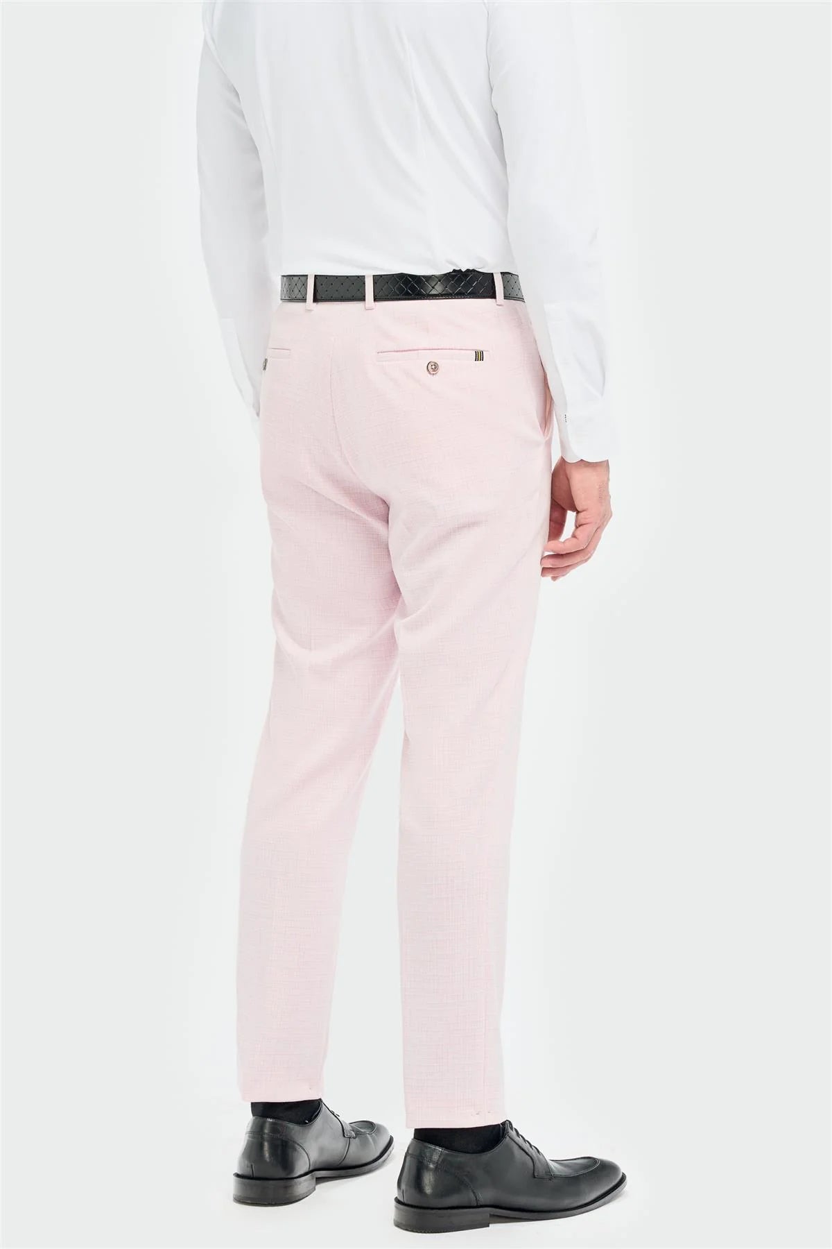 Tropez - Terno masculino rosa de 3 peças com corte sob medida