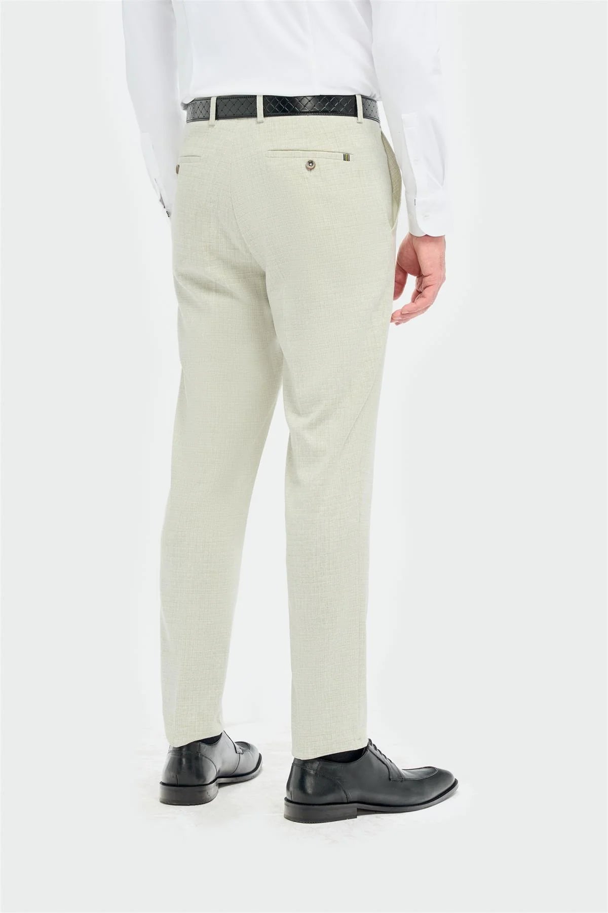 Tropez - Terno masculino de 3 peças verde sálvia com corte sob medida