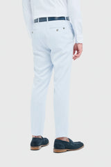 Tropez - Terno masculino de 3 peças azul celeste com corte sob medida