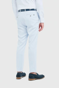 Tropez - Terno masculino de 3 peças azul celeste com corte sob medida