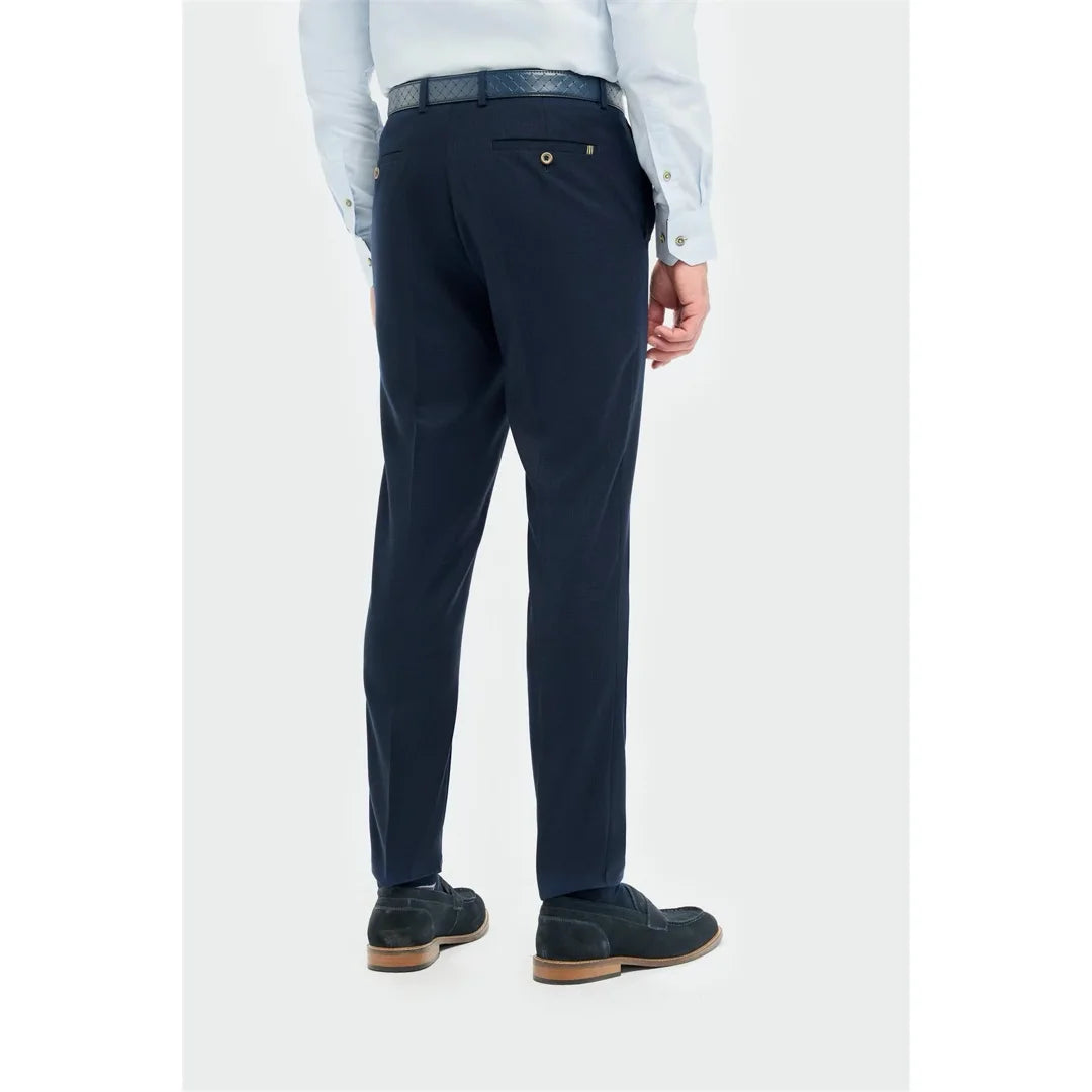 Tropez - Calças sociais masculinas azul-marinho