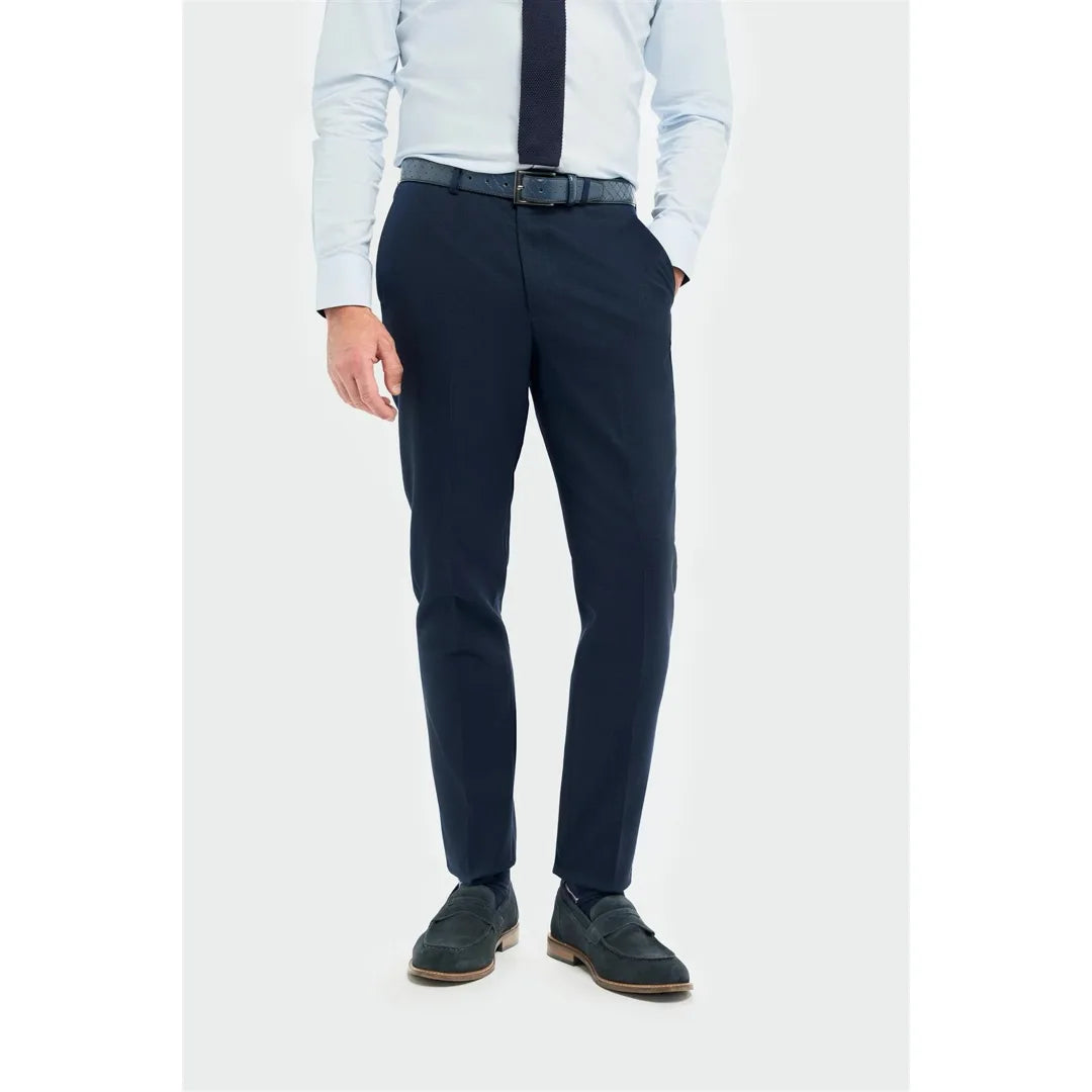 Tropez - Calças sociais masculinas azul-marinho