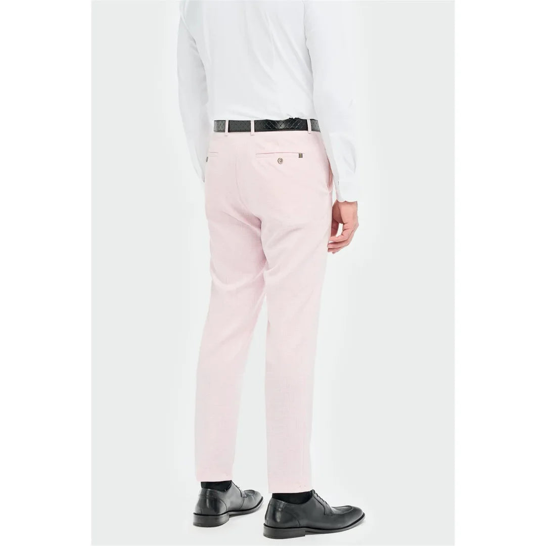 Tropez - Calças sociais rosa para homem