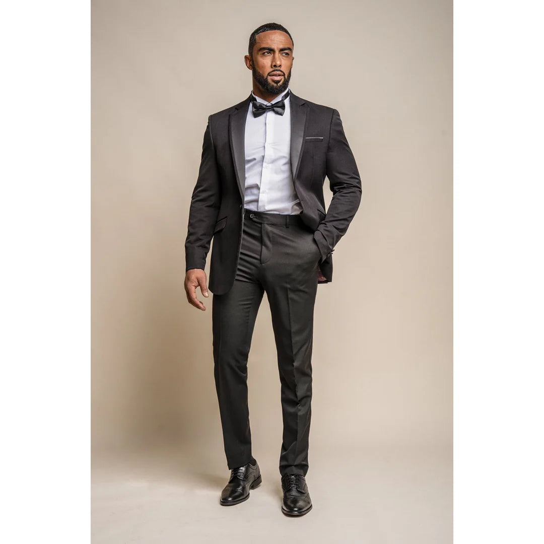Smoking - Terno Clássico Preto Masculino de Duas Peças para Casamento