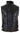 Colete masculino de couro legítimo acolchoado, modelo puffer, quente, com zíper, estilo casual, preto.