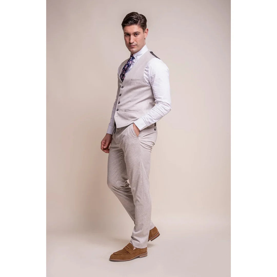 Valencia - Colete Clássico Masculino Creme