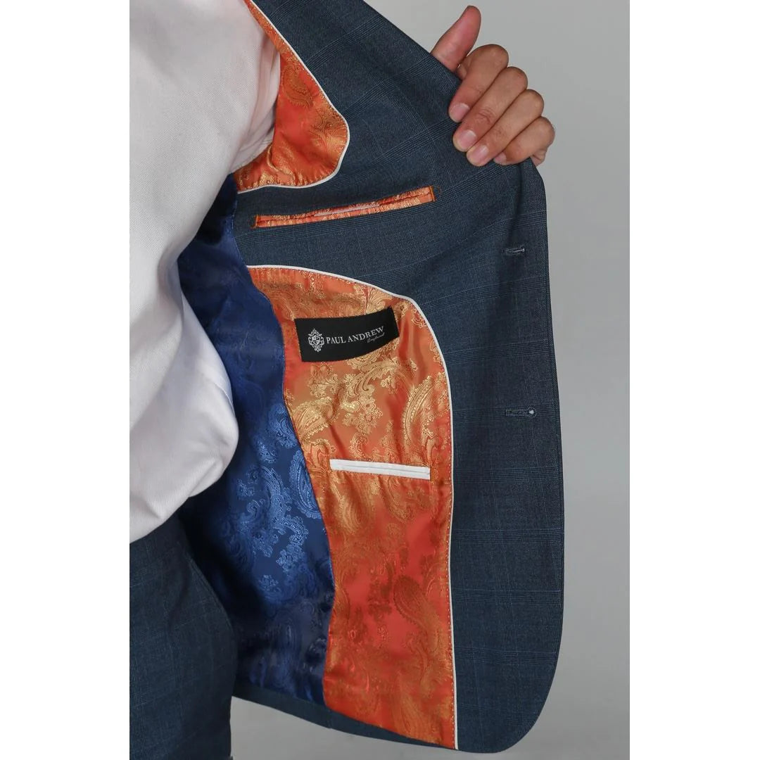 Blazer xadrez azul masculino Viceroy