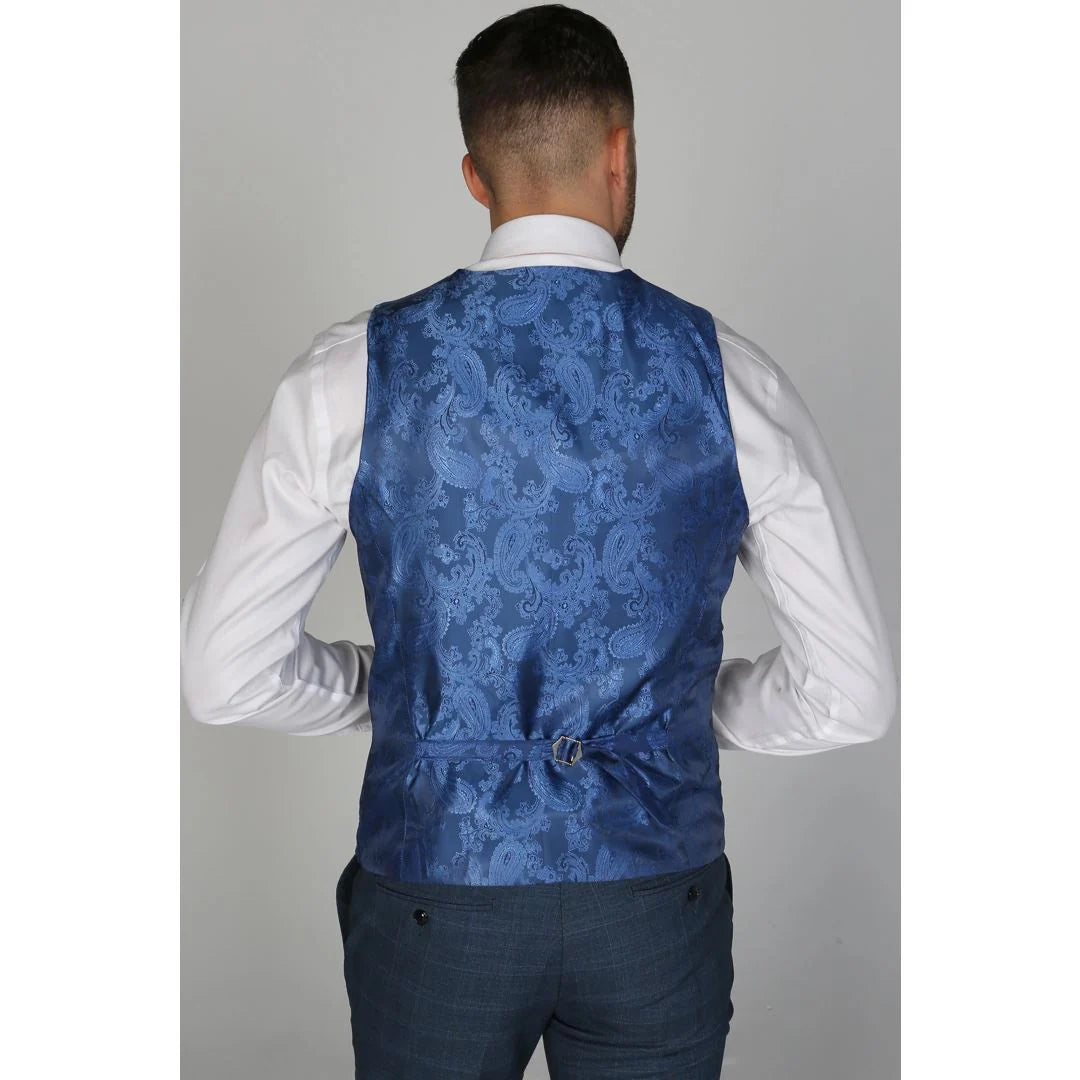 Colete masculino xadrez azul Viceroy