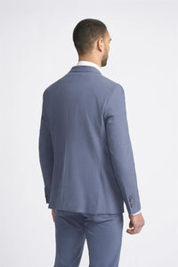 Victorious - Blazer masculino cinza de abotoamento duplo