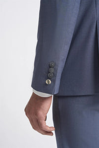 Victorious - Blazer masculino cinza de abotoamento duplo