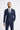 Victorious - Blazer masculino azul-marinho de abotoamento duplo
