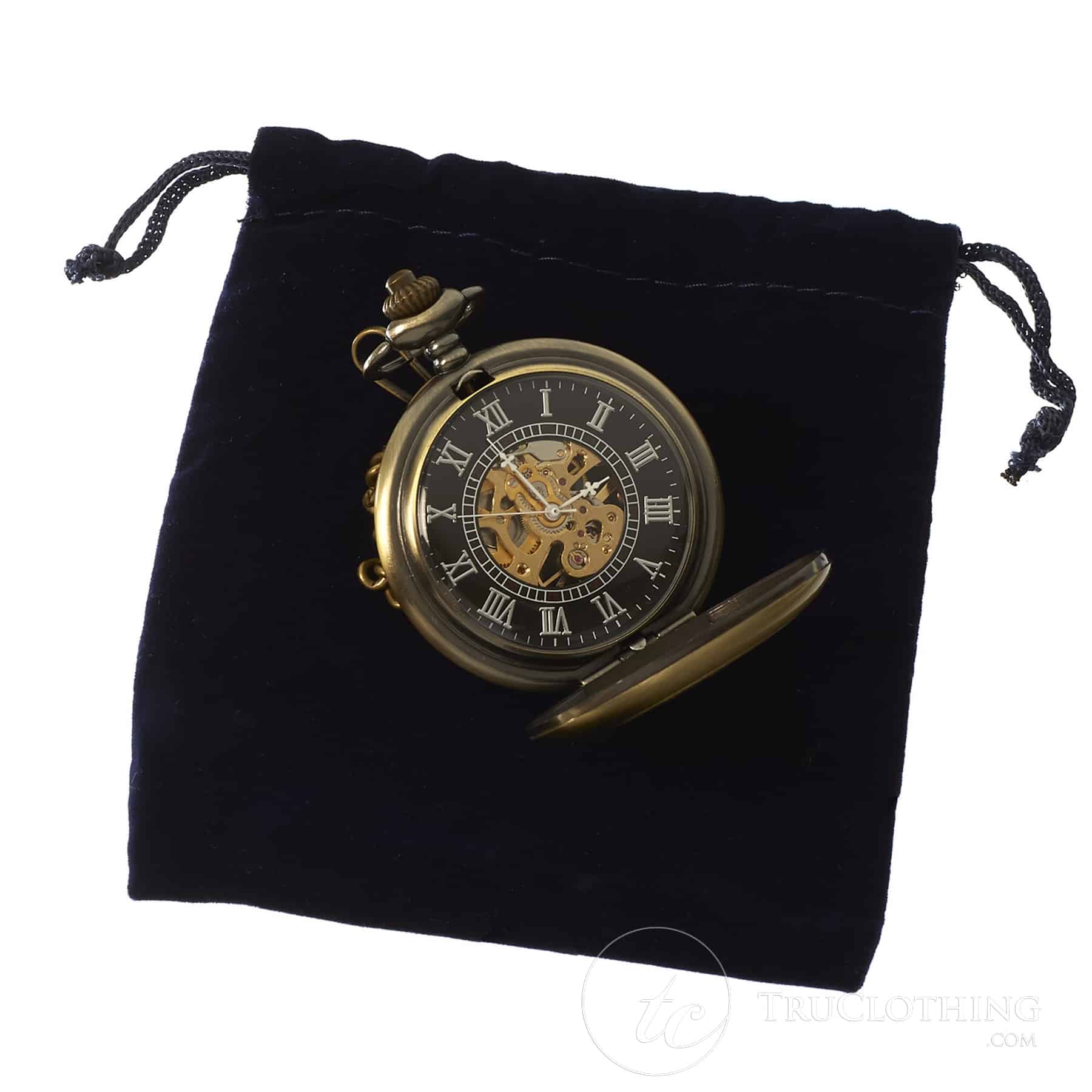 Relógio de Bolso Mecânico Automático Vintage - Dourado