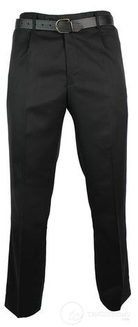 Calça social masculina preta, elegante, para trabalho, escritório e casamento, com cinto, comprimento regular.