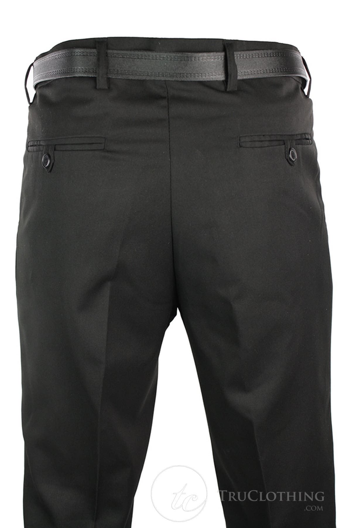 Calça social masculina preta, elegante, para trabalho, escritório e casamento, com cinto, comprimento regular.