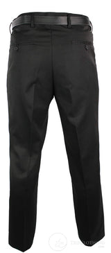 Calça social masculina preta, elegante, para trabalho, escritório e casamento, com cinto, comprimento regular.