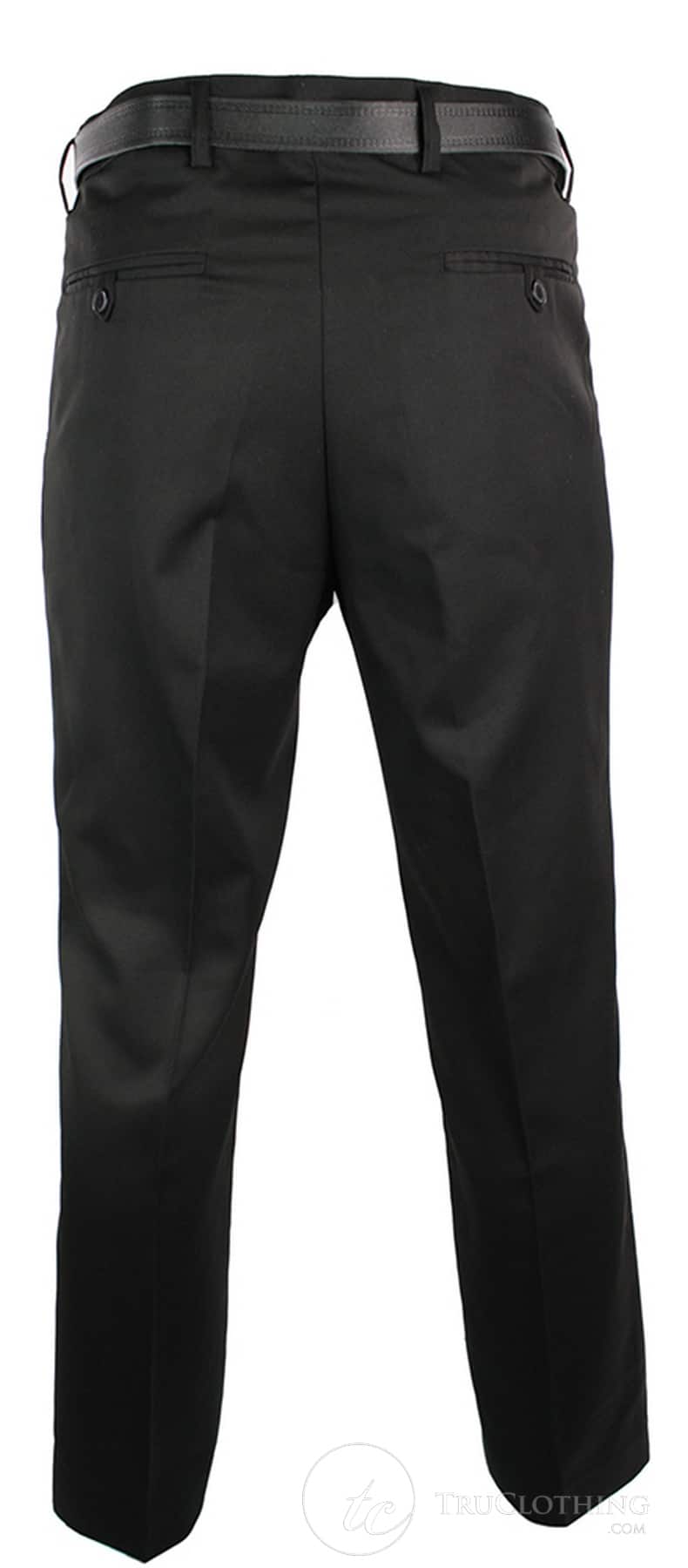 Calça social masculina preta, elegante, para trabalho, escritório e casamento, com cinto, comprimento regular.